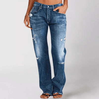 Eveline™ - Afslappet Pasform Vide Jeans