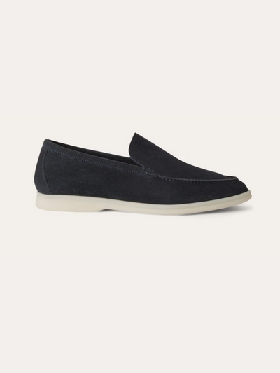 Finslidte Suede Loafers – Marineblå