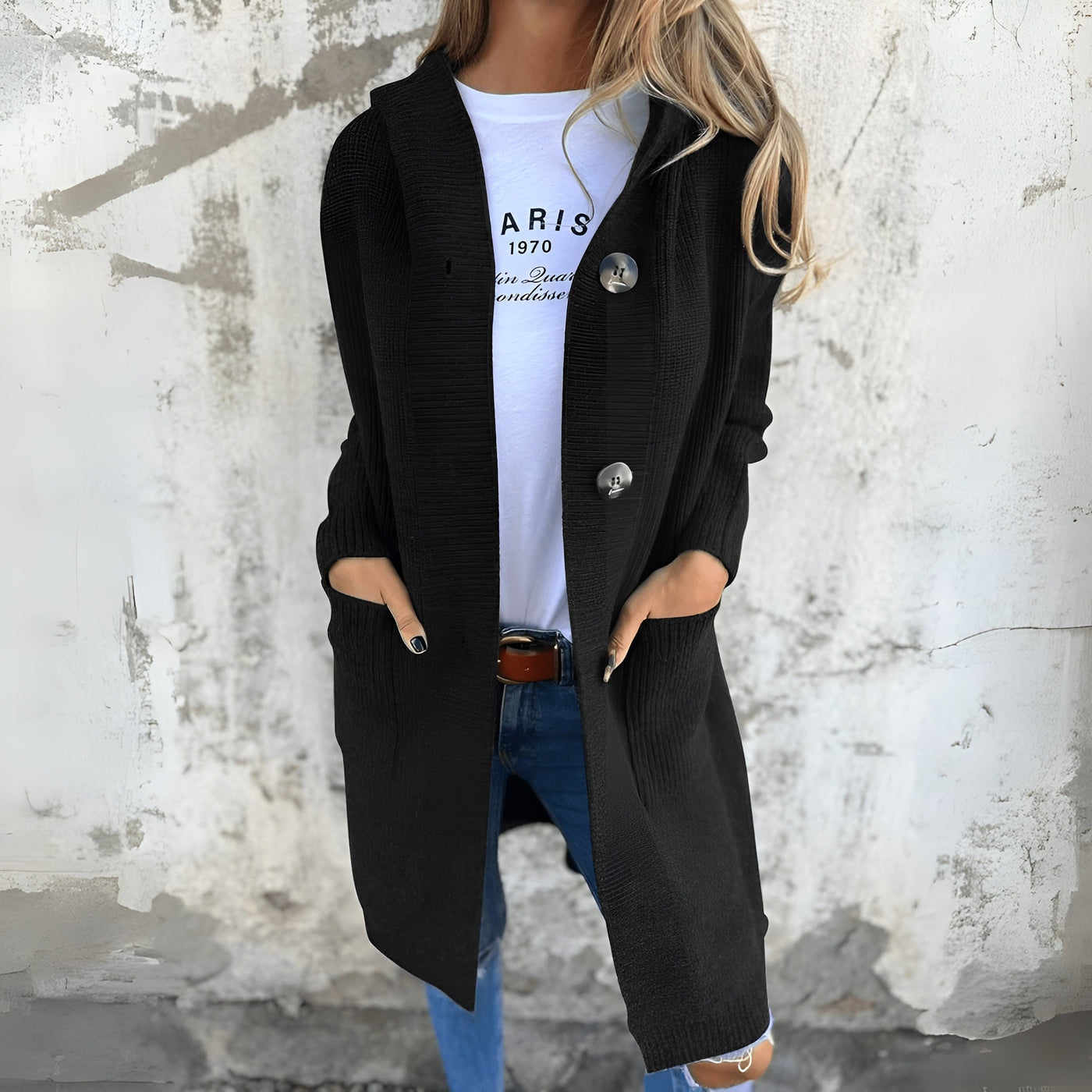 Frida™ – Myk og lang strikkecardigan som omfavner deg