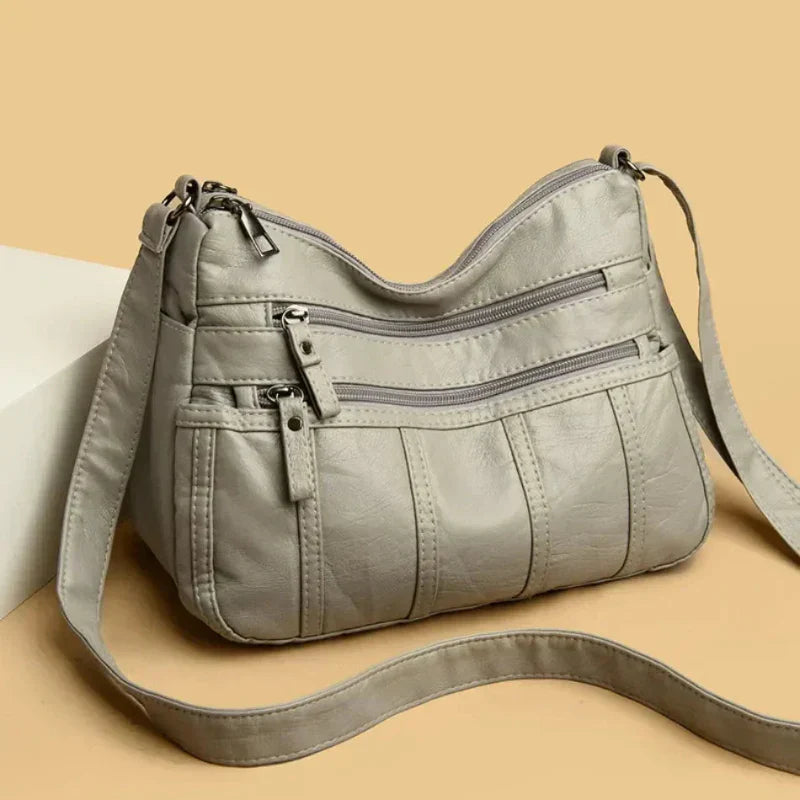 Kaja™ | Blødt Læder Crossbody Taske