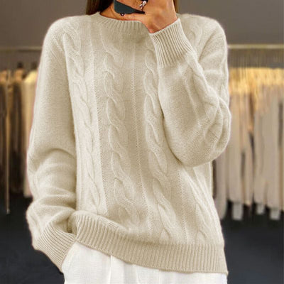 Lene | Elegant Melange Uldtrøje