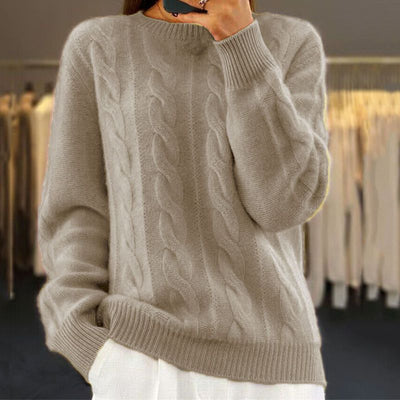 Lene | Elegant Melange Uldtrøje