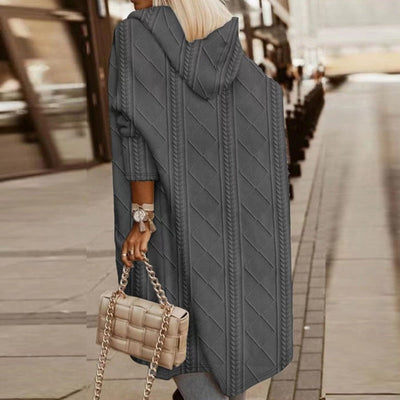 Jelone™ - Forlænget Længde Hættetrøje Cardigan